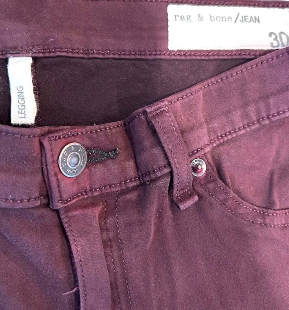 Rag & Bone Legging Jeans Size 30 Mulberry - Picture 6 of 9